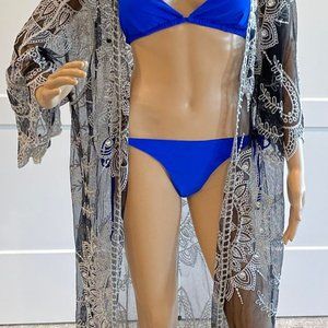 BLACK LACE BEACH COVER UP